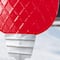 Glitzhome; Glitzhome® 23.5" Set of 3 Christmas Metal Red, Green & Blue Bulbs Yard Stake; Category:Christmas Yard Decorations; Image:7